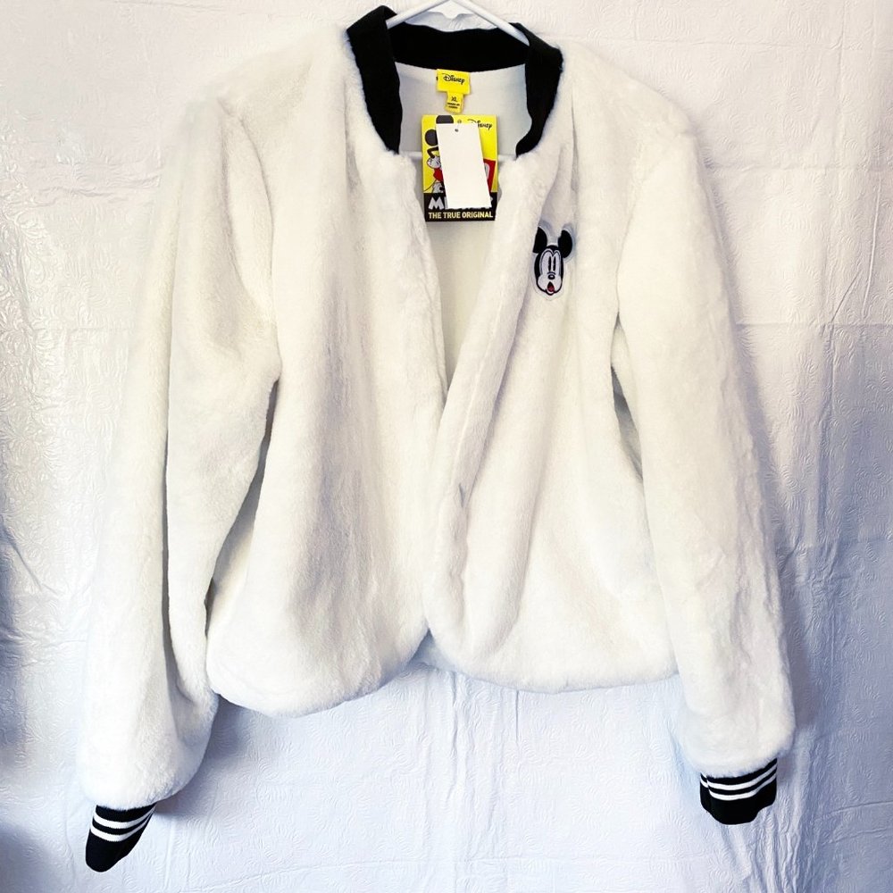 Mickey Mouse Faux Fur Jacket Junior’s XL